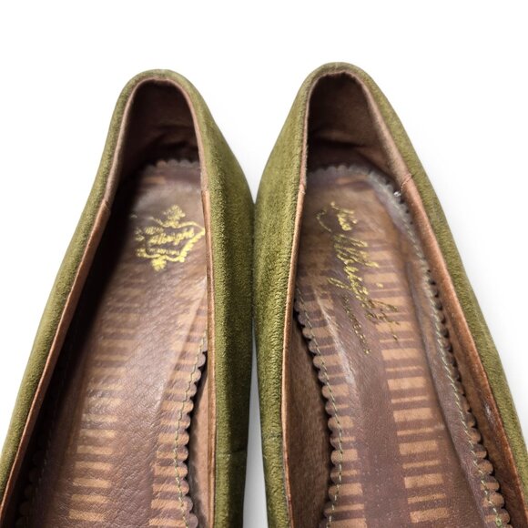 Anthropologie Miss Albright Suede Pumps Women's Bow Top Retro 50s Style 7M - Picture 5 of 8